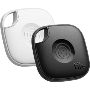 Tile by Life360 Mate – Bluetooth Tracker, Keys Finder and Item Locator for Keys, Bags and More. Phone Finder. Both iOS and Android Compatible. 1-Pack (Black)(Black & White)