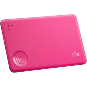 Tile by Life360 Slim – Wallet Finder, Bluetooth Tracker and Item Locator for Luggage Tags, Passports and More. Both iOS and Android Compatible. Phone Finder. 1-Pack (Green Surf)(Pink Punch)